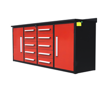 Load image into Gallery viewer, 10 DRAW, 2 CUPBOARD RED WORK BENCH! AVAILABLE NOW!