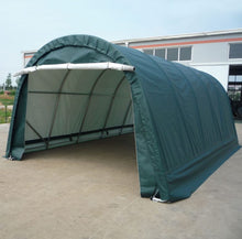 Load image into Gallery viewer, 6.1m LONGx 3.66m WIDE GREY STORAGE SHED/GARAGE/SHELTER- AVAILABLE NOW!