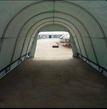 Load image into Gallery viewer, 6.1m LONGx 3.66m WIDE GREY STORAGE SHED/GARAGE/SHELTER- AVAILABLE NOW!