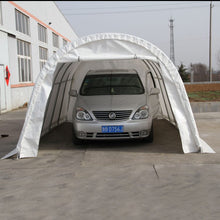 Load image into Gallery viewer, 6.1m LONGx 3.66m WIDE GREY STORAGE SHED/GARAGE/SHELTER- AVAILABLE NOW!