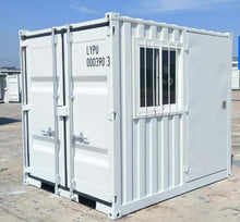 Load image into Gallery viewer, 8FT A GRADE SHIPPING CONTAINER WITH SINGLE ENTRY DOOR & WINDOW-SOLD OUT!