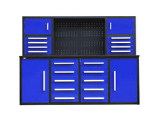 Load image into Gallery viewer, 18 DRAW 4 CUPBOARD BLUE WORK BENCH - AVAILABLE NOW!
