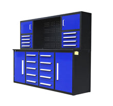 Load image into Gallery viewer, 18 DRAW 4 CUPBOARD BLUE WORK BENCH - AVAILABLE NOW!
