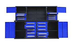 18 DRAW 4 CUPBOARD BLUE WORK BENCH - AVAILABLE NOW!