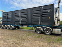 Load image into Gallery viewer, 40FT H/C 3 SIDE DOOR NEW BUILD SHIPPING CONTAINER ****BLACK, SINGLE TRIP,NEW****
