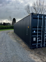 Load image into Gallery viewer, 40FT H/C 3 SIDE DOOR NEW BUILD SHIPPING CONTAINER ****BLACK, SINGLE TRIP,NEW****
